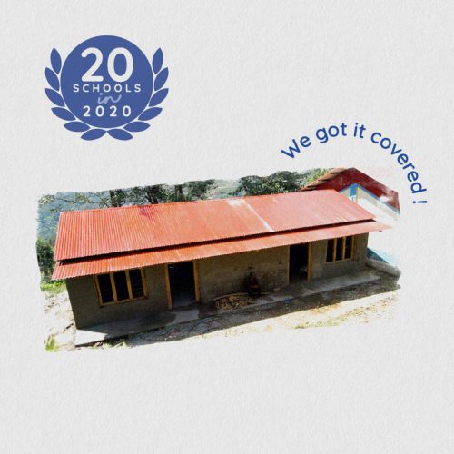 Ranjana Devi School's roof is on